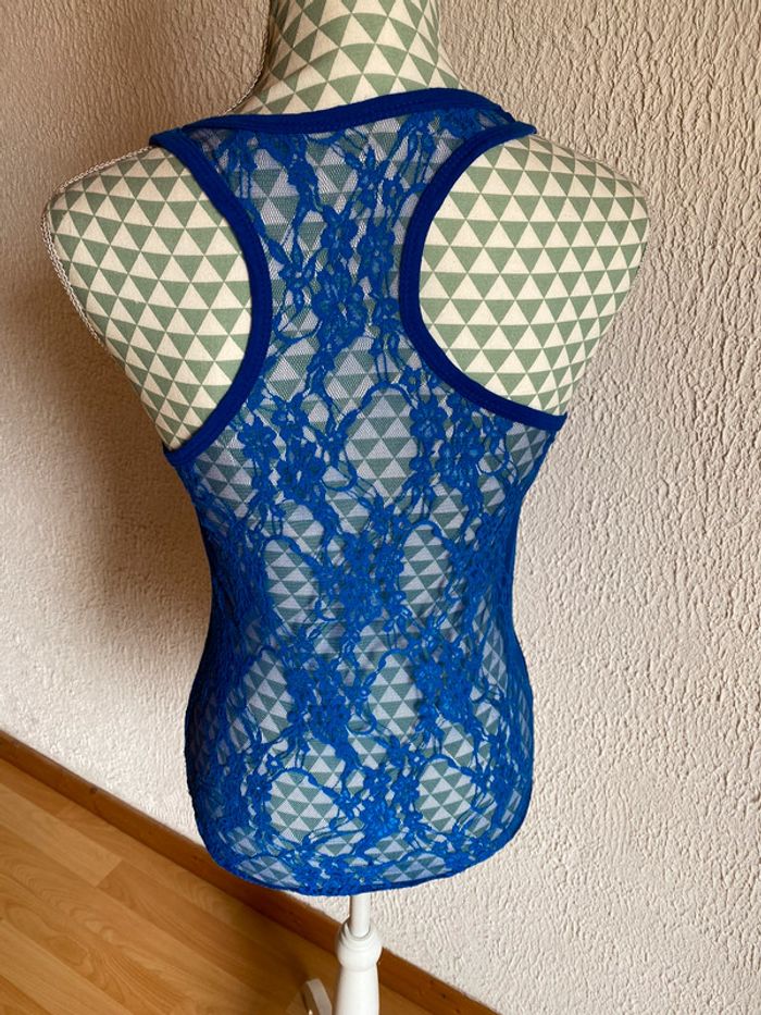 Débardeur dentelle bleu - photo numéro 2