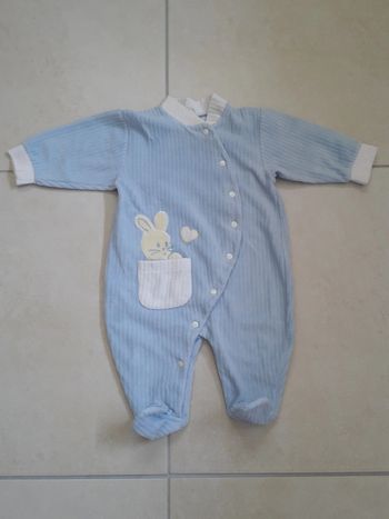 Pyjama 1 pièce velours 3 mois
