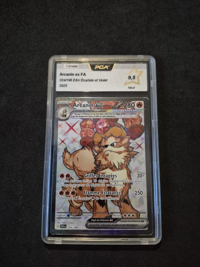 Carte Pokémon Arcanin EX 224/198 PCA 9,5 Ecarlate Et Violet FR