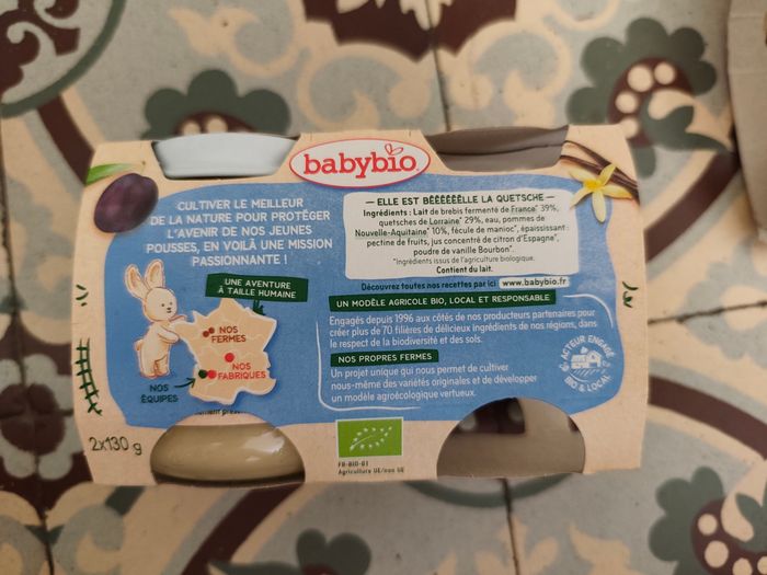 Babybio brassé brebis quetsche vanille - photo numéro 3