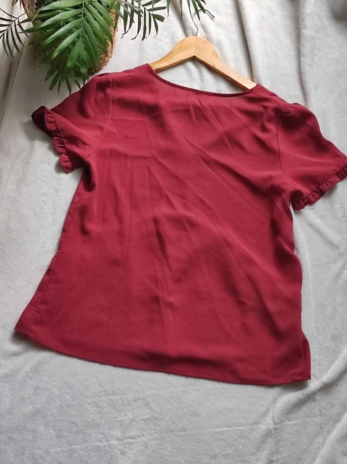 Blouse bordeaux taille S - photo numéro 5
