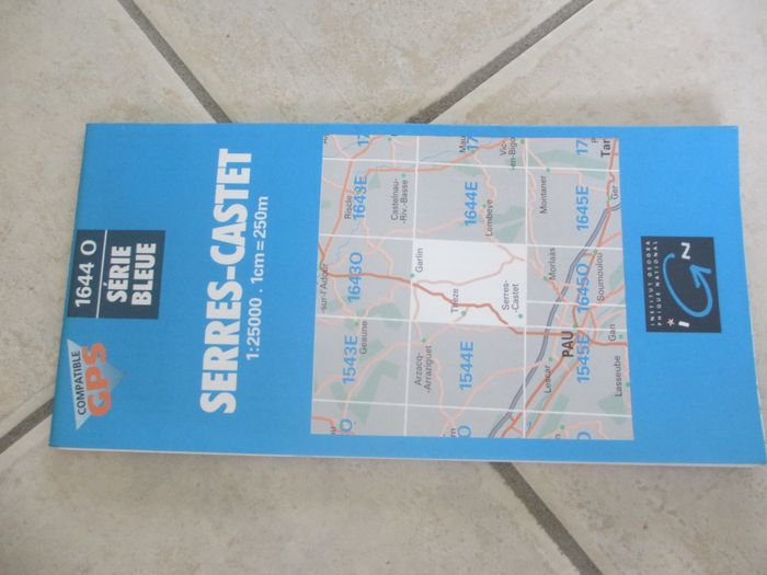 Carte IGN Série bleue 1644 O Serres-Castet 1:25000