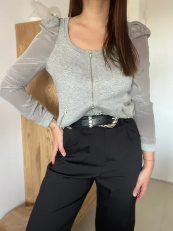 Veste/gilet gris en soie Two Days