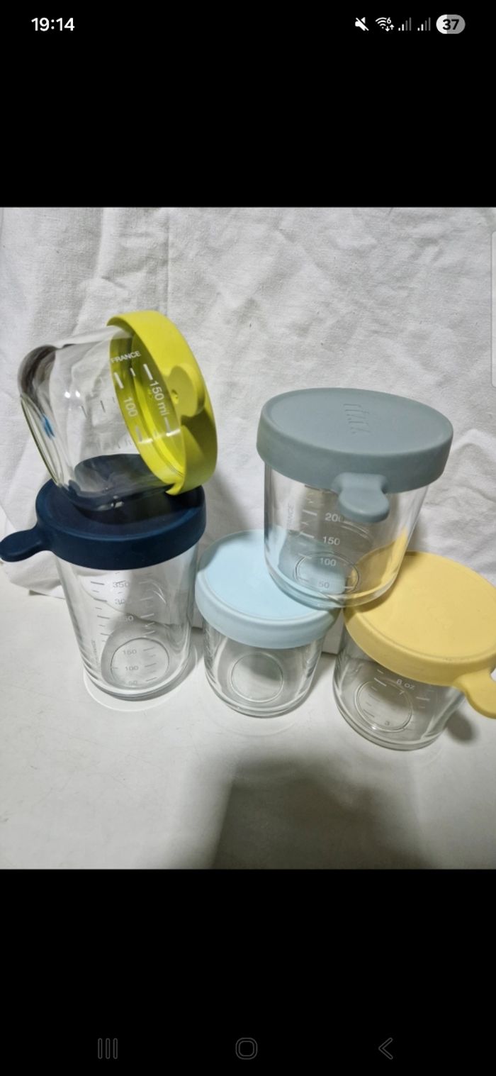 Lot de pots en verre