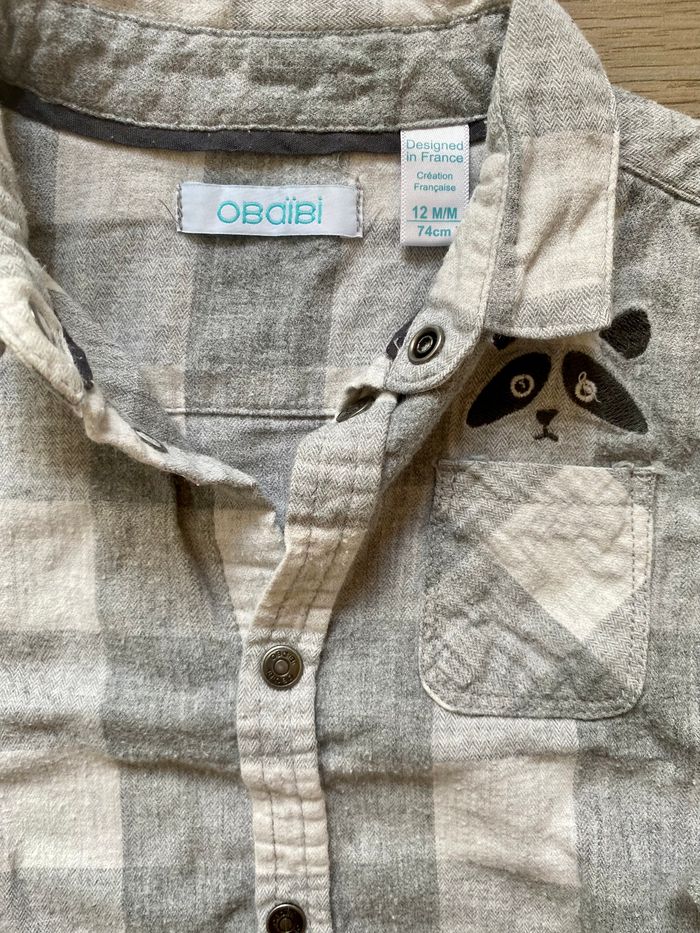 Chemise longue manche 12 mois - photo numéro 3