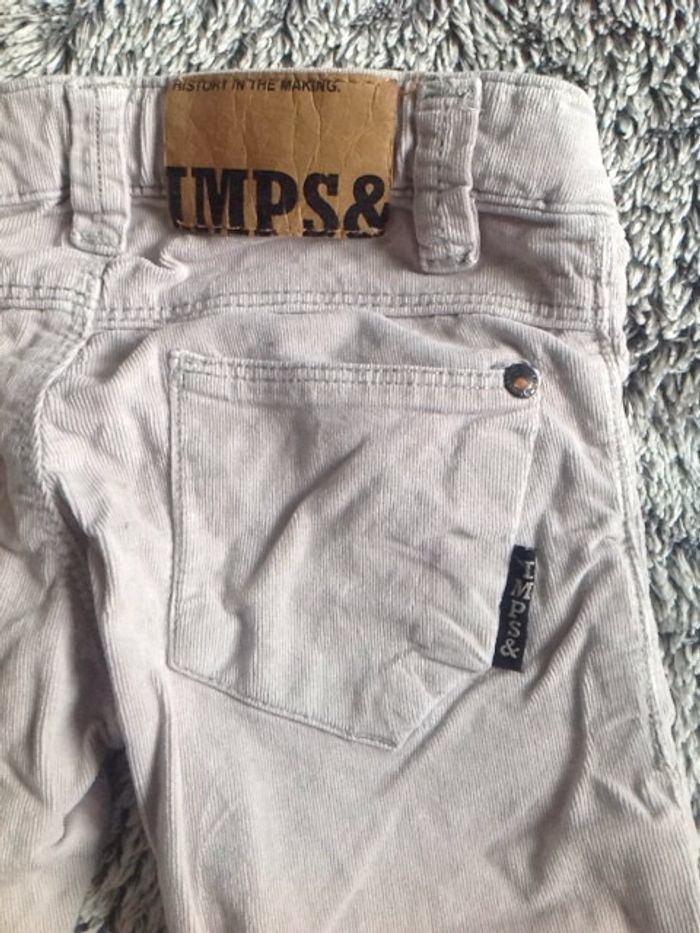 Pantalon slim effet velours Imps&Elfs gris clair - 2 ans - photo numéro 5