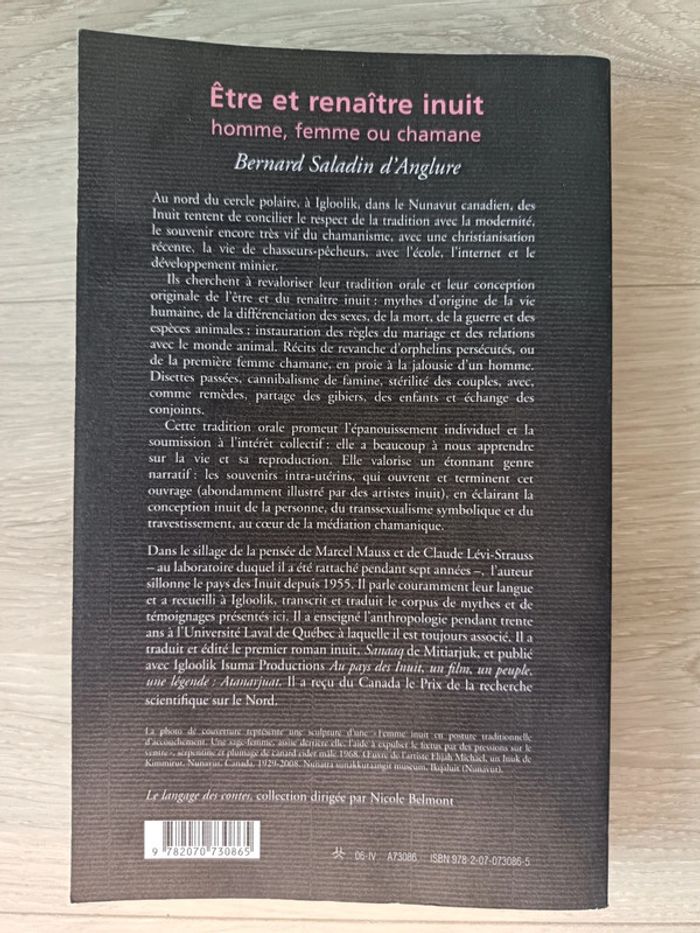 Être et renaître inuit, homme, femme ou chamane
Bernard Saladin d'Anglure, Claude Lévi-Strauss - photo numéro 2