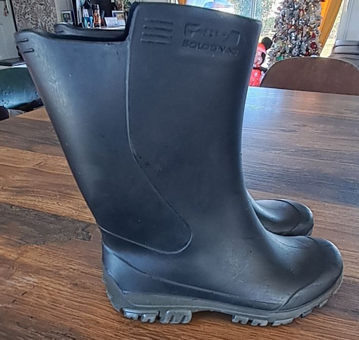 Bottes en caoutchouc noires enfants taille 27-28 Solognac - photo numéro 3