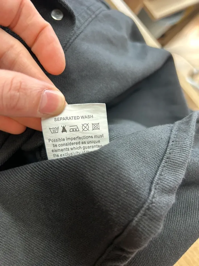 Veste homme veste chemise homme noir taille M 38 neuf Veste en jean - photo numéro 7