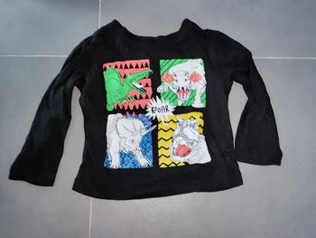Tee shirt manches longues dinosaures 1€