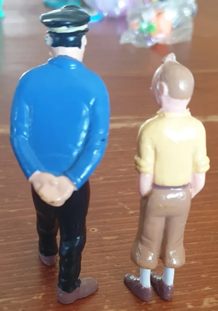 Lot 2 figurines Tintin et Capitaine Haddock - Lu 1993 - photo numéro 2