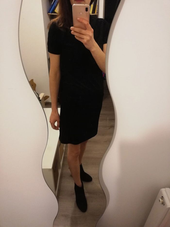 Robe noire velours Pimkie XS
