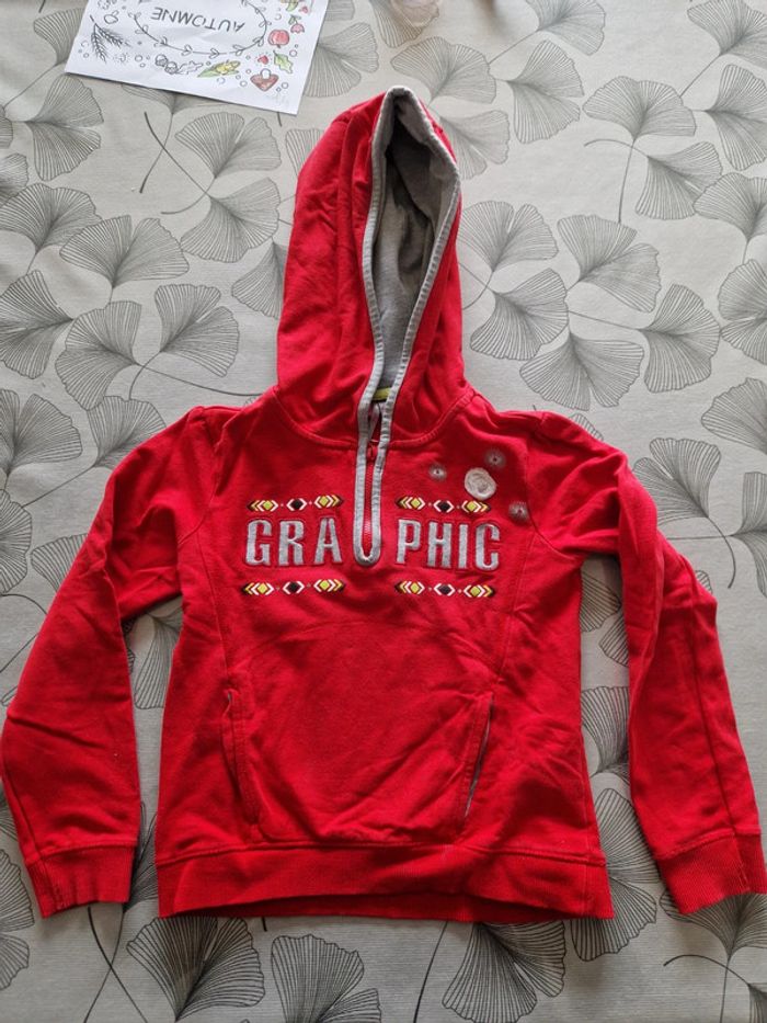 Sweat à capuche 6 ans orchestra rouge - photo numéro 2