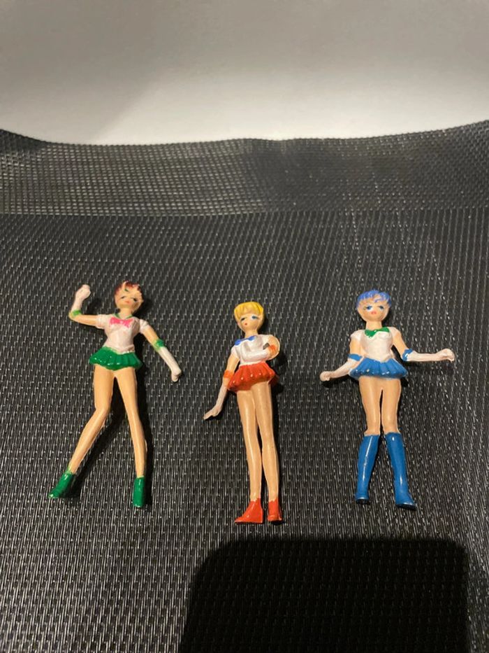 Sailor moon lot 3 figurines PVC vintages sailors Venus Mercury et Pluto pluton - photo numéro 5