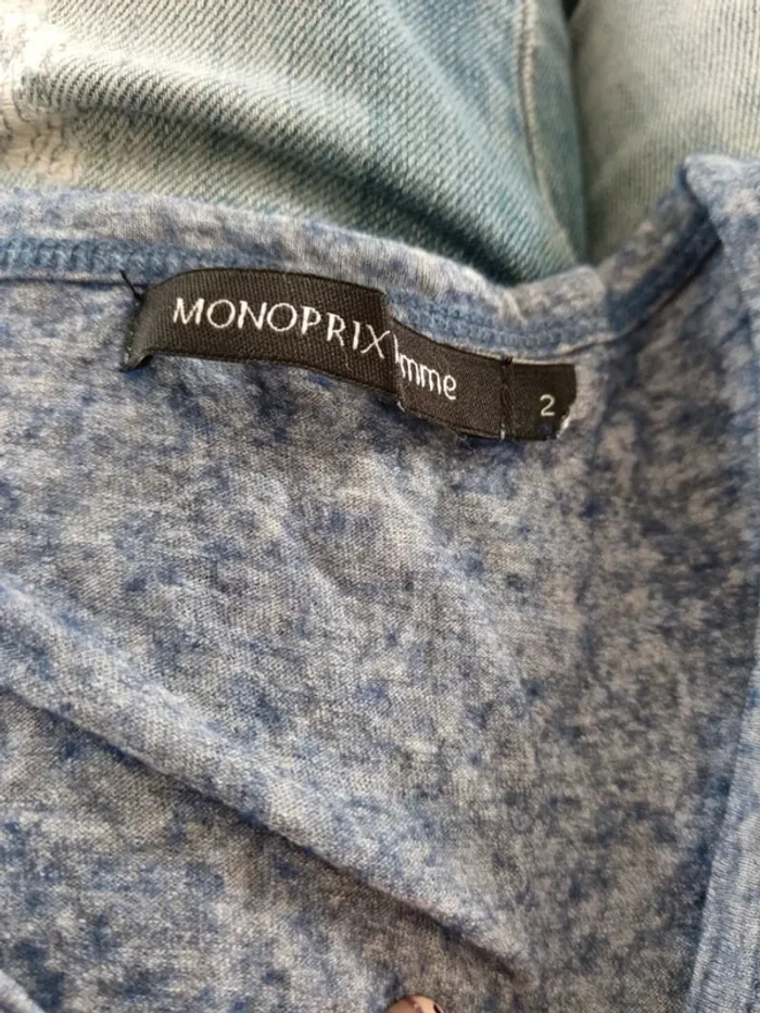 C54 blouse bleu Monoprix T2 - photo numéro 4
