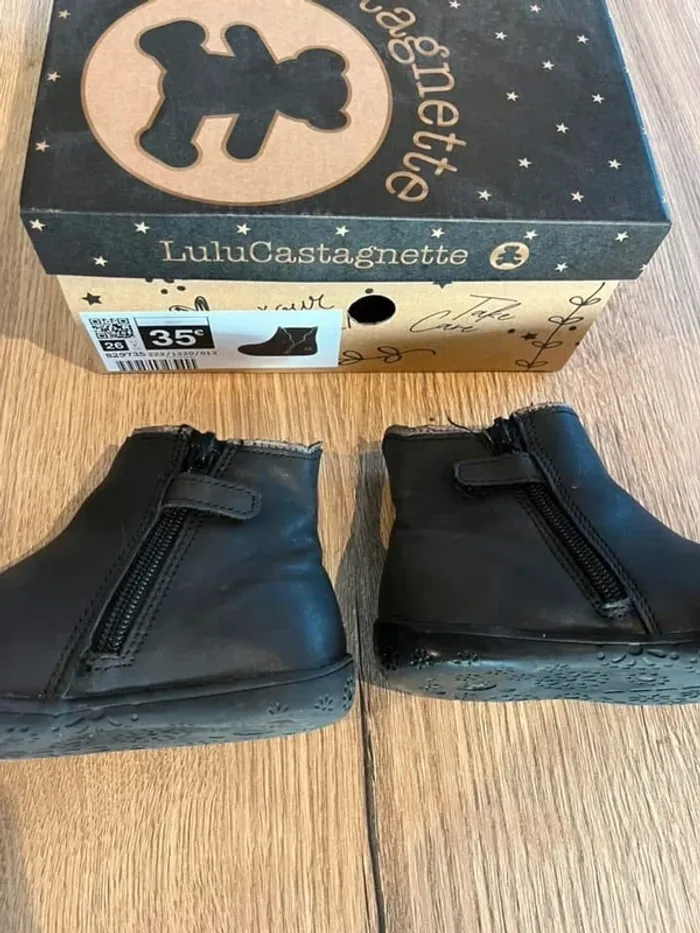 Bottine noir lulu castagnette pointure 26 embout renforcé - photo numéro 3