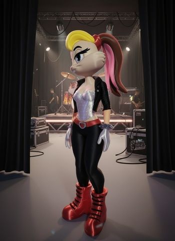Impression 3d Lola bunny rock 