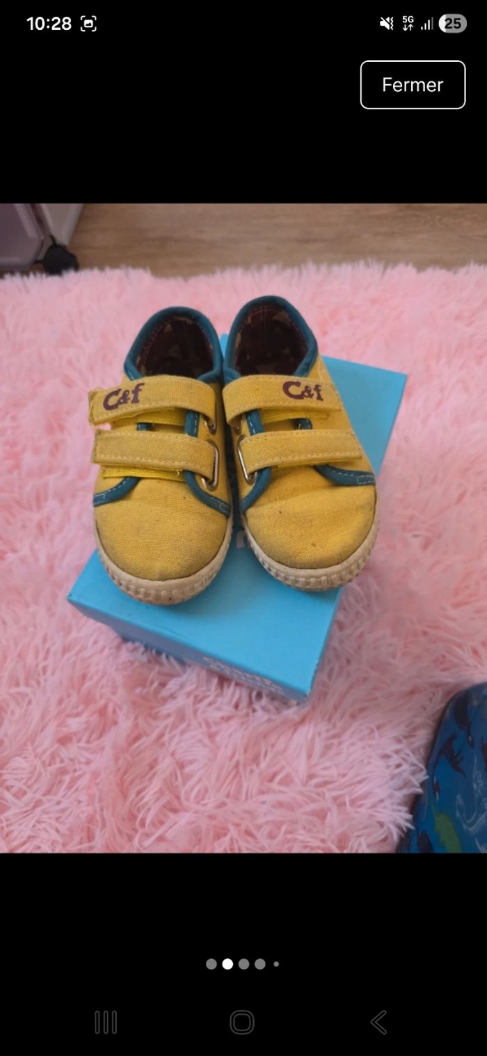 1 paire de bottes+1 paire de tennis garçon taille 24 - photo numéro 2