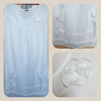 ROBE LIN BLANC