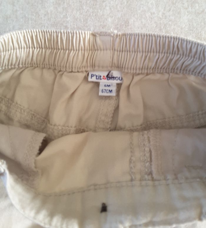 Pantalon beige – P'tit bisou – 6 mois - photo numéro 3