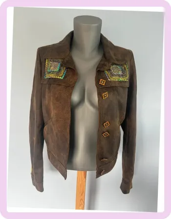 Veste marron et noire Louise Della - Taille 2 (env. 38/40)