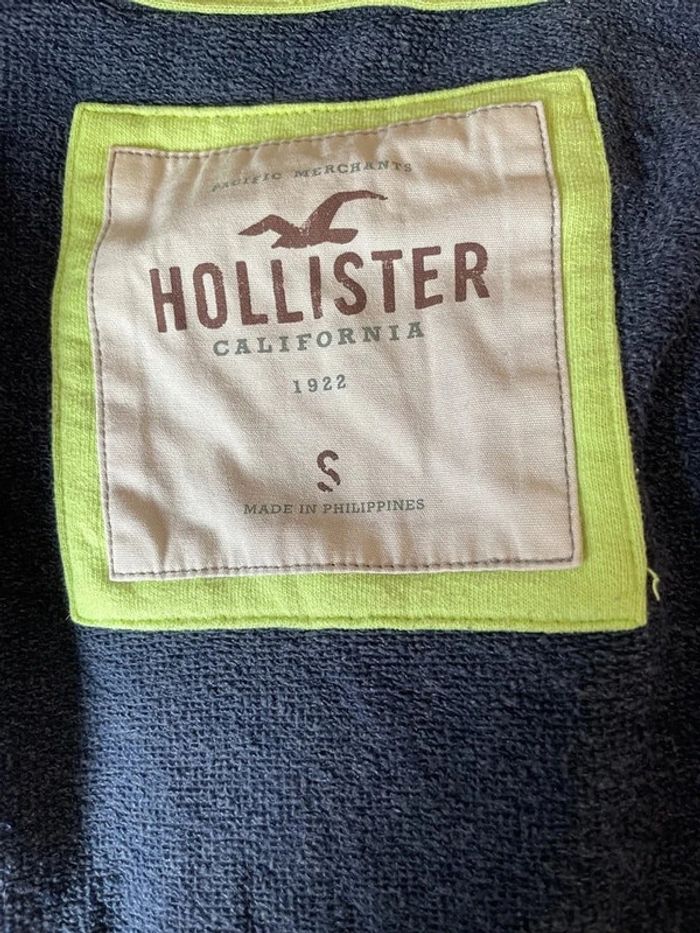 sweats et sweats a capuche Hollister gris et bleu taille S - photo numéro 3
