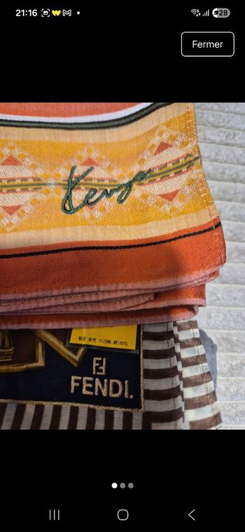 Lot mouchoirs en coton vintage de marque 