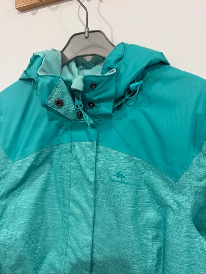 Veste imperméable bleu turquoise Quechua taille L - photo numéro 2