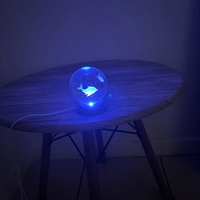 Boule De Cristal Dauphin En Verre - photo numéro 3