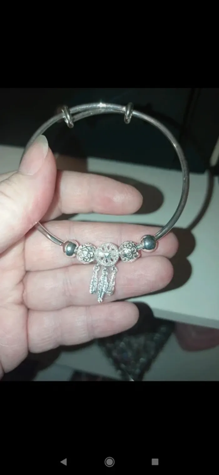 Bracelet jonc en acier inoxydable attrape rêve - photo numéro 2