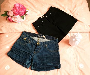 1 short + 1 jupe en jean's