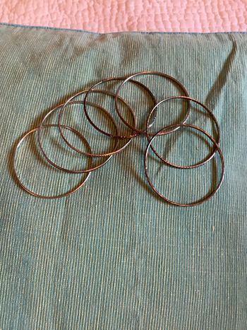 Bracelets joncs semainier métal argenté