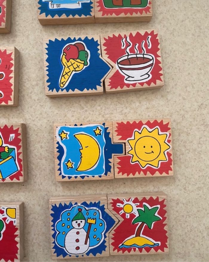 Puzzle en bois lés contraires et formes 24 pièces - photo numéro 7