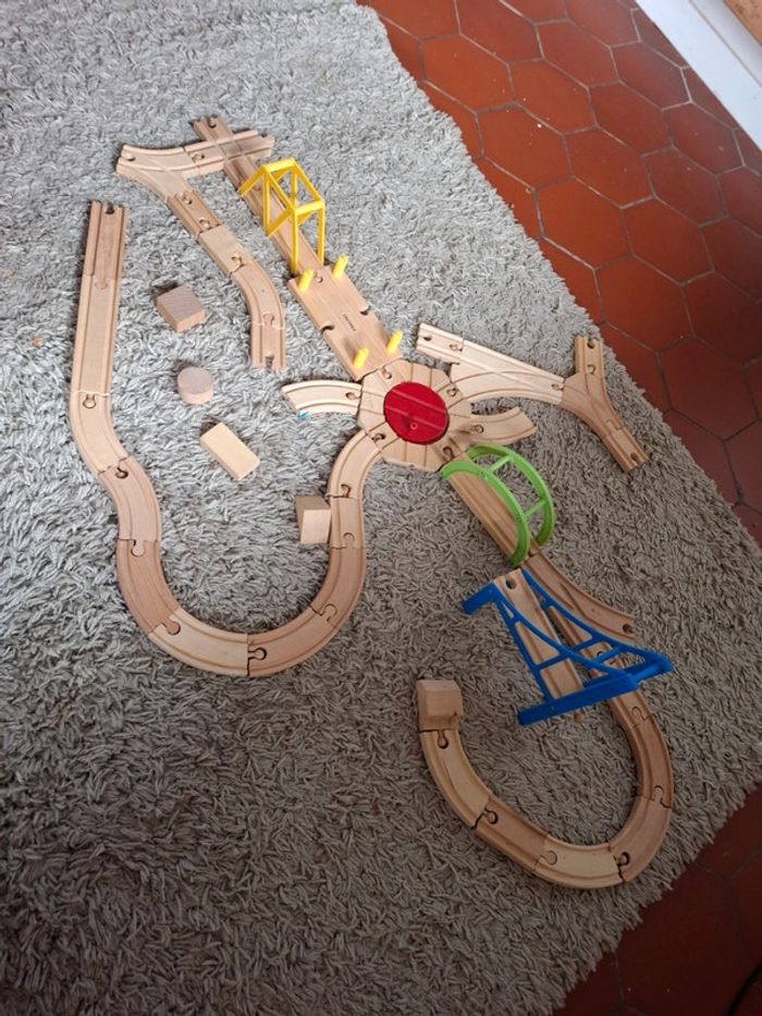 Circuit en bois enfant jeu de construction
