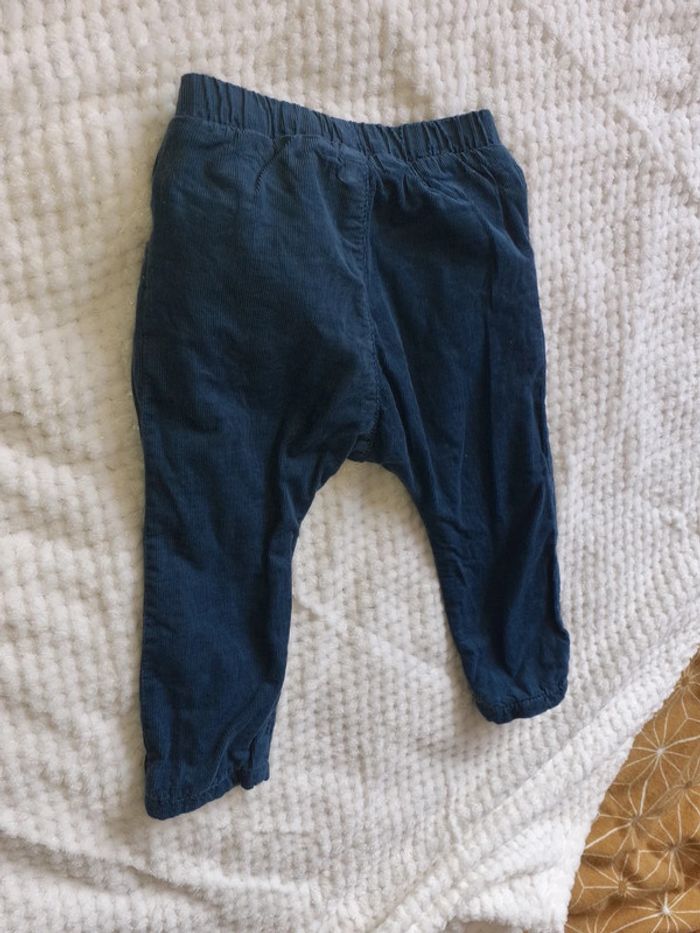 Pantalon velours doublé coloris pétrole - photo numéro 5