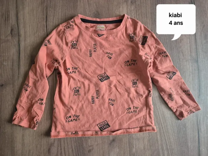 T-shirt manche longue Garçon 4 ans