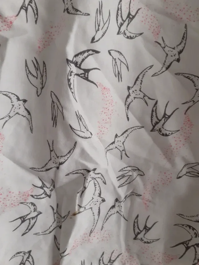 Blouse blanche motifs oiseaux - photo numéro 2