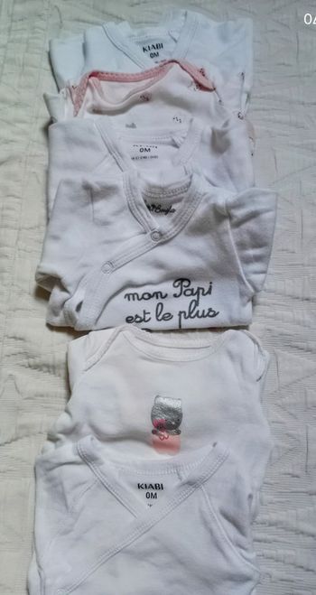 Obaibi kiabi lot bodies 0 mois chat