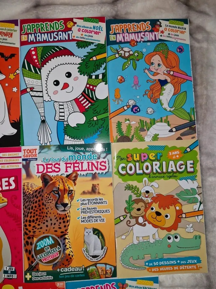 Lot de 11 livres de jeux, coloriage, lecture pour enfants - photo numéro 3