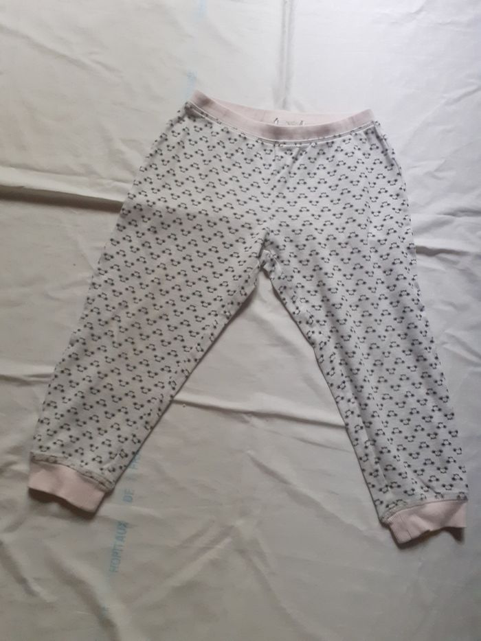 Pantalon blanc motif tête de souris