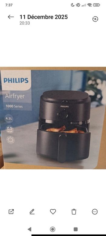 Air fryer philips neuf.  2personnes. 4l2