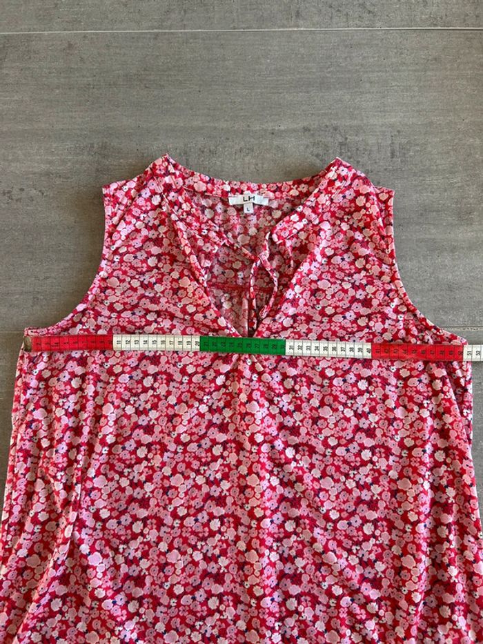 Blouse rose fleurie L - photo numéro 5