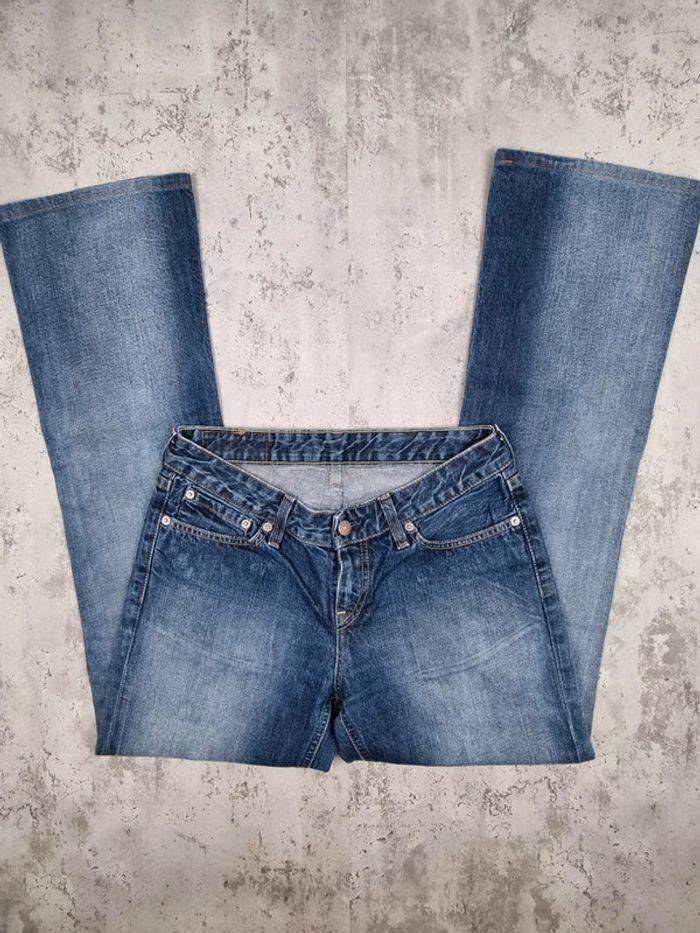 Jean évasé Levi’s Strauss & Co 545 bleu – Taille 38 Femme (mesures en photos) - photo numéro 2