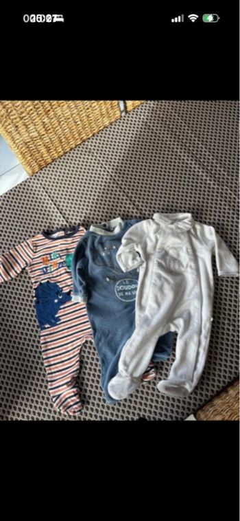 Lot de 3 pyjamas bébé garçon 6 mois influx ,obaïbi 