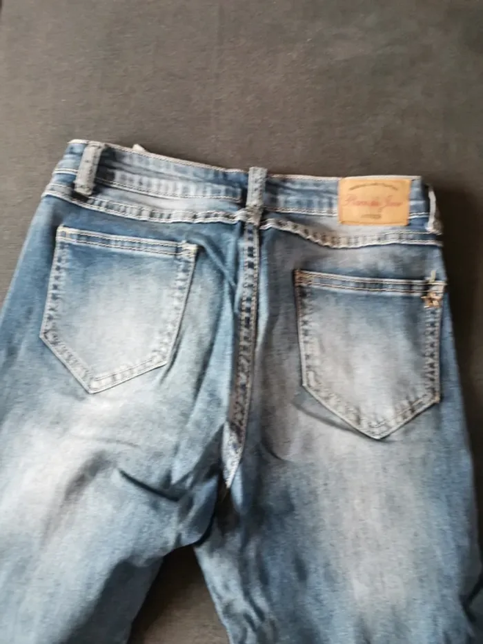 Jean patchwork slim - photo numéro 7