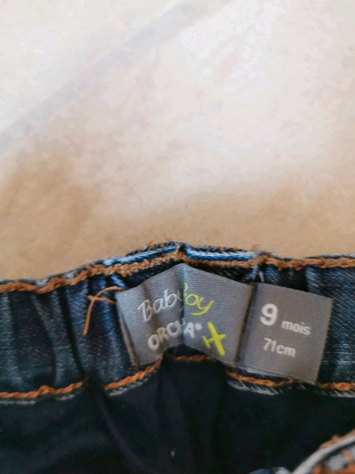 Pantalon jean bébé garçon 9 mois - photo numéro 3