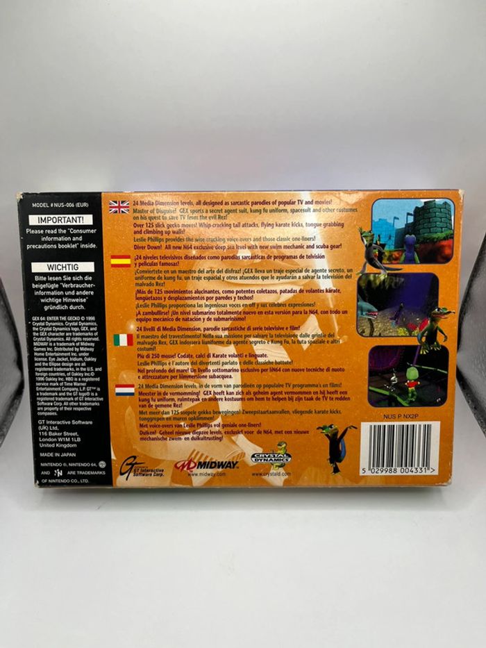 Gex 64 Enter The Gecko Nintendo N64 Game - photo numéro 2