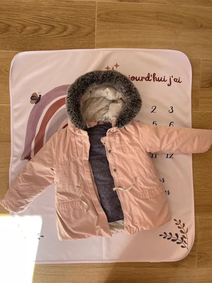 🧥 Manteau 2-en-1 Obaïbi bébé fille – Taille 23 mois / 86 cm - photo numéro 6