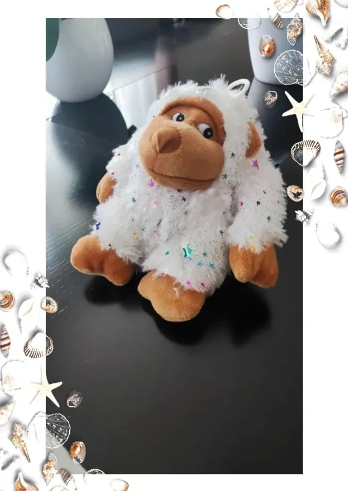 Peluche singe gorille blanc - photo numéro 2