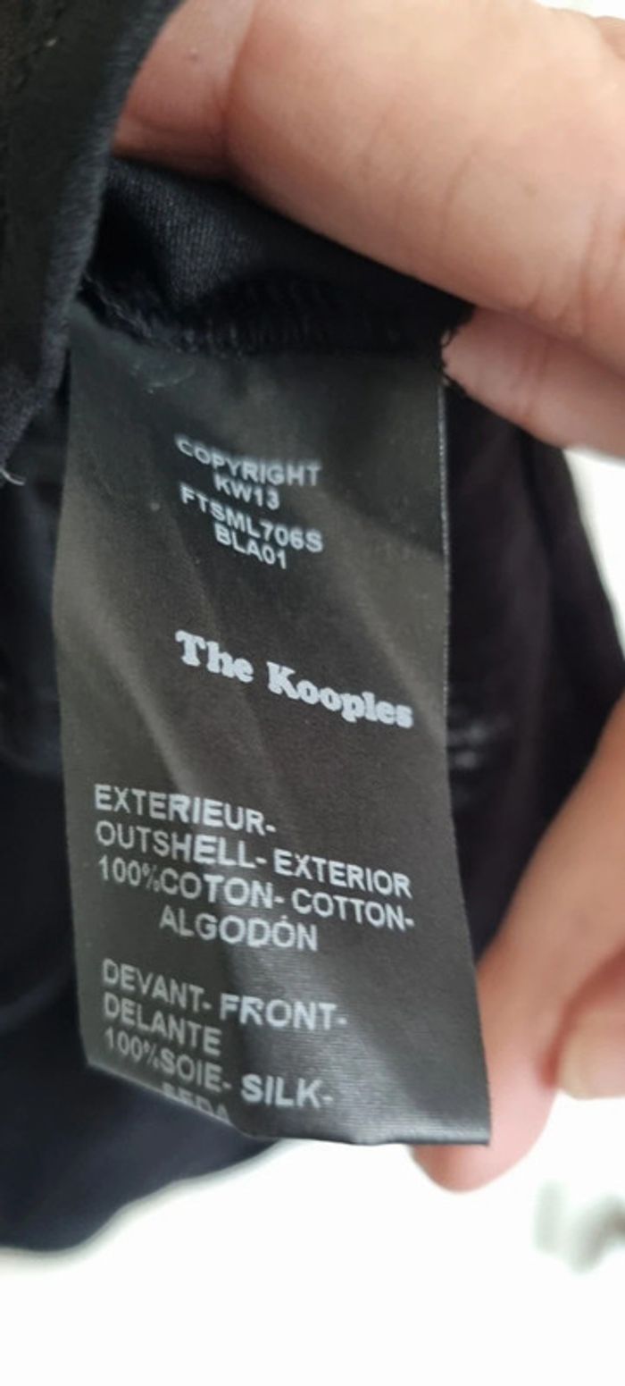 Tee-shirt manches longues noir the kooples sport S 36 soie et coton très bon état - photo numéro 6